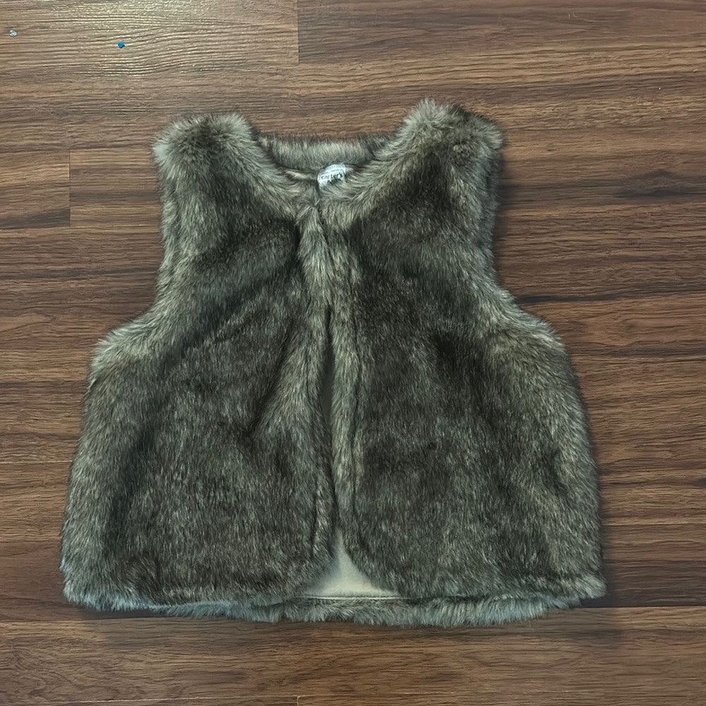 Faux Fur Vest in Brown